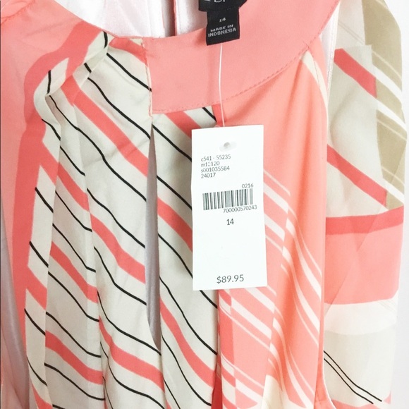 LANE BRYANT Sleeveless Plus Size 14  Striped Dress - Picture 7 of 14